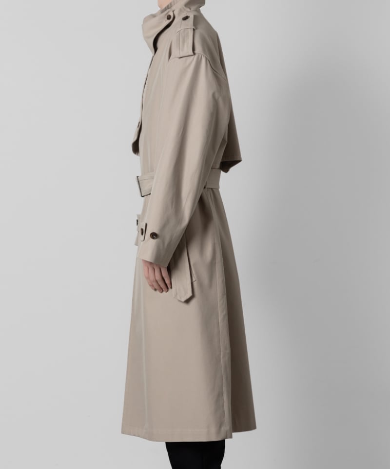 stand collar single trench coat/BEIGE | ato AOYAMA