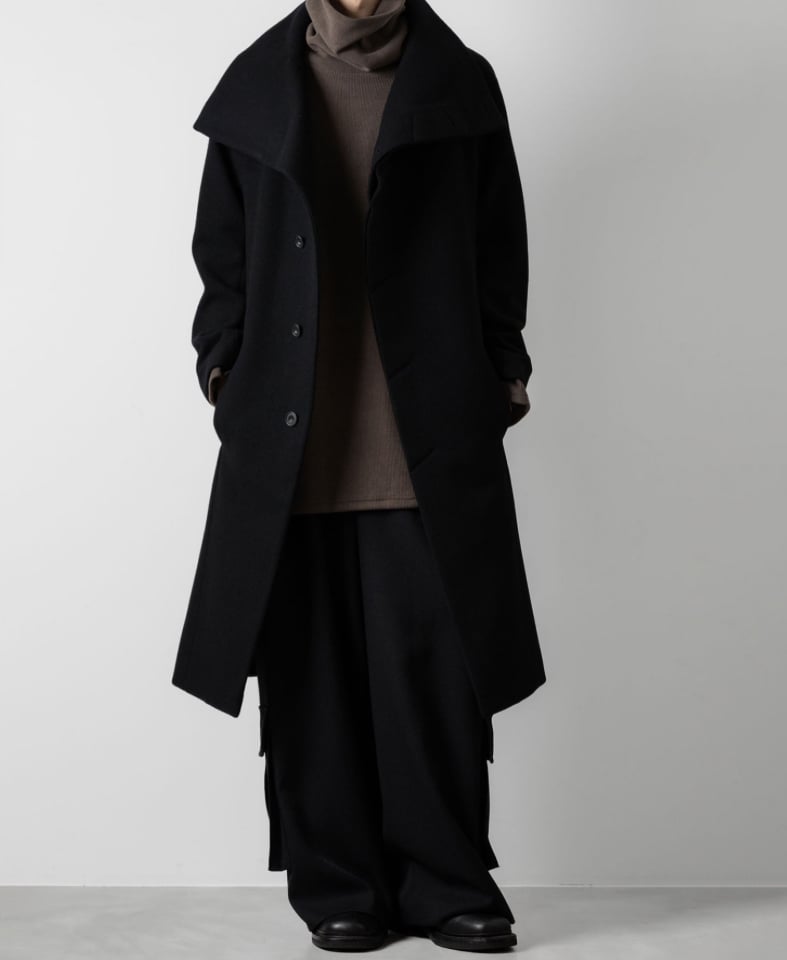 STAND COLLAR COAT/BLACK | ato AOYAMA STAND COLLAR COAT/BLACK | ato AOYAMA