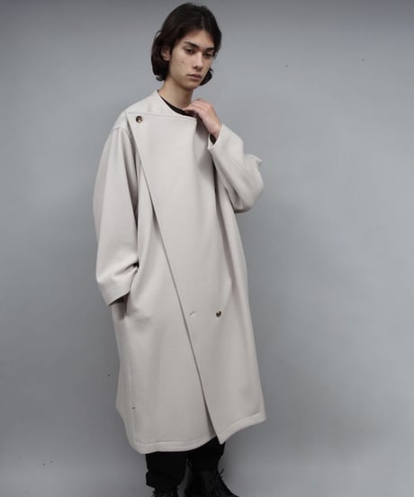 DRAPE COAT/IVORY