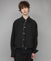 DOUBLE CUFFS ZIP SHIRT/BLACK