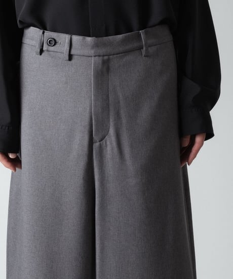RECYCLE POLYESTER WIDE PANTS/GRY