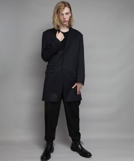 LONG JK WITH SATIN COLLAR/NAVY