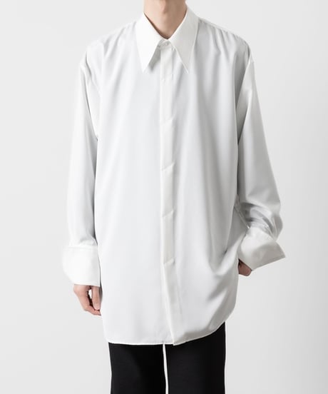 OVERSIZED DOUBLE CUFFS SHIRT/WHITE