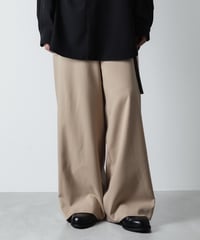 WOOL SARROUEL PANTS/NAVY | ato AOYAMA