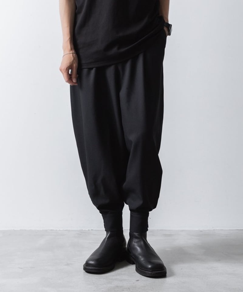 RECYCLE POLYESTER CUFFS PANTS/BLACK | ato AOYAMA
