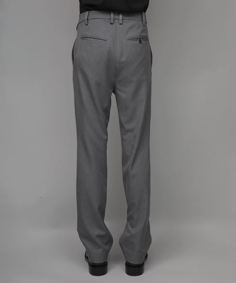 RECYCLE POLYESTER STRAIGHT PANTS / GRAY