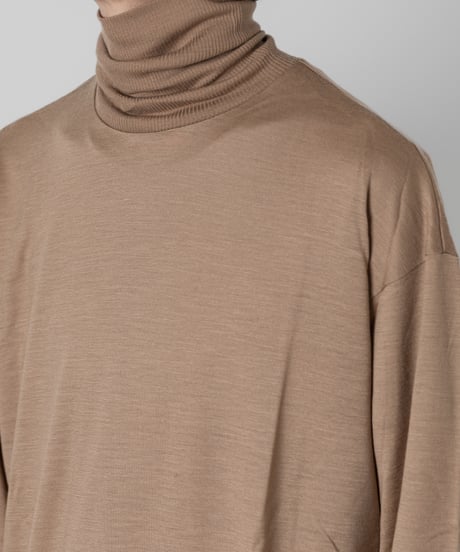 WOOL JERSEY TURTLE NECK