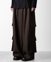 WOOL SARROUEL PANTS/NAVY | ato onlinestore