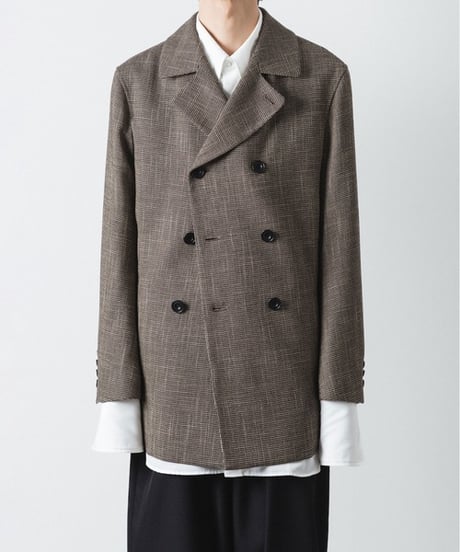 DOUBLE BREASTED TRIXION JACKET/BEIGE