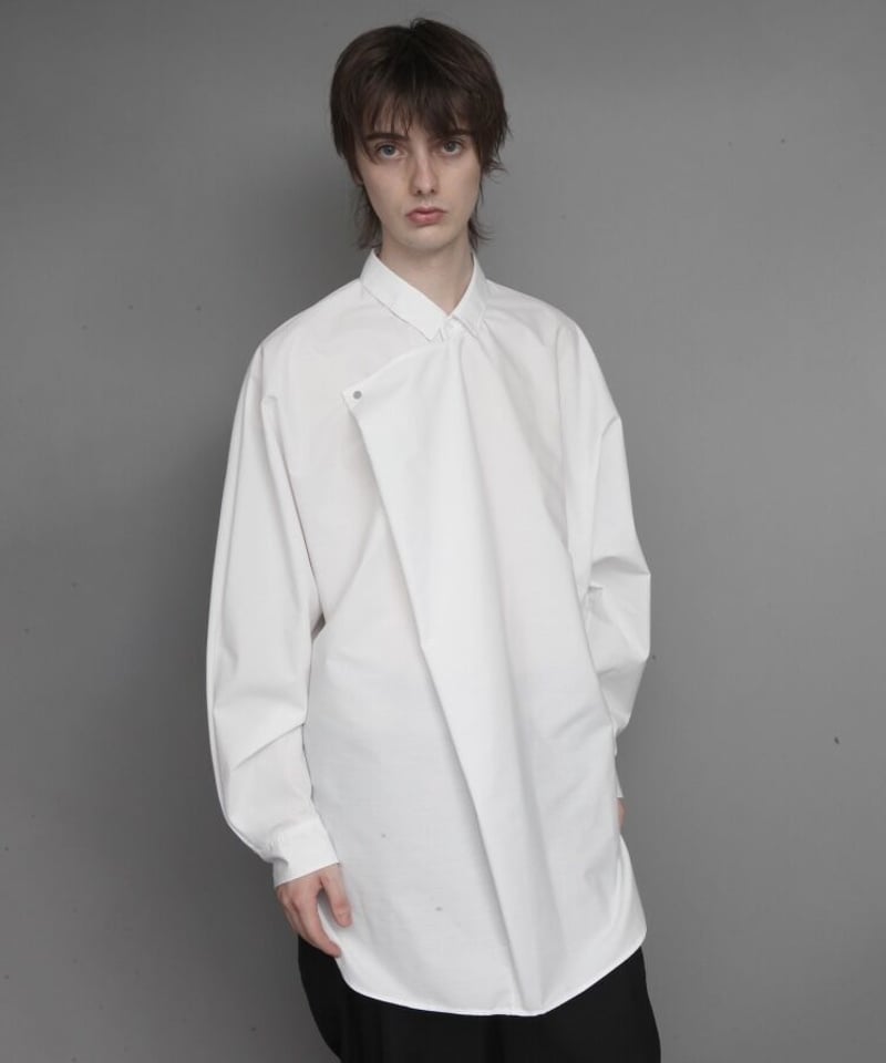 トップス TC BROAD DRAPE SHIRT/WHITE TC BROAD DRAPE SHIRT/WHITE | ato AOYAMA