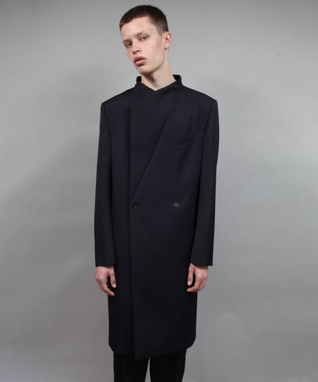 crease double short coat/NAVY