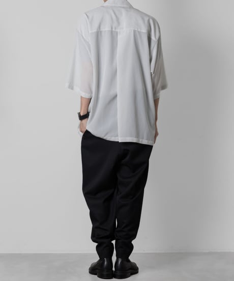 Polka dot pattern　short sleeve shirts/WHITE