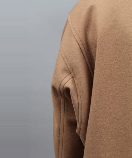 ENGLAND LAMB MELTON HOOD COAT/BEIGE