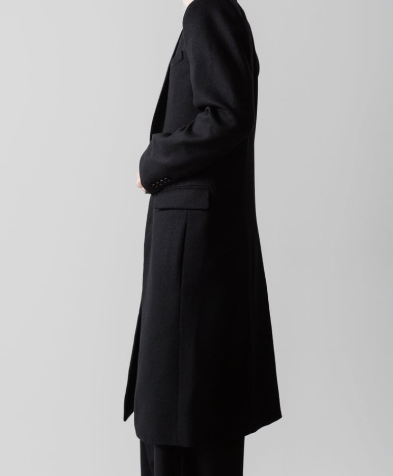 ADJUSTABLE CHESTER COAT/BLACK | ato onlinestore