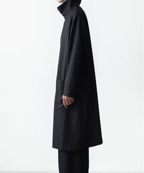 RECYCLE POLYESTER STAND COLLAR COAT