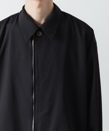 DOUBLE CUFFS ZIP SHIRT/BLACK