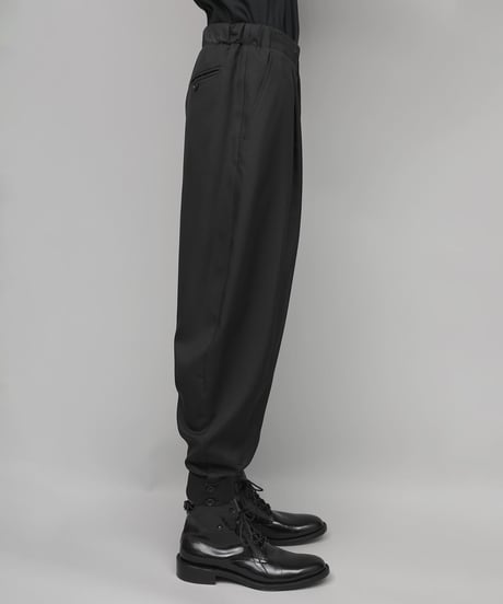 RECYCLE POLYESTER CUFFS PANTS/BLACK