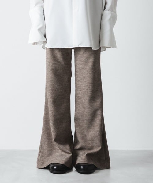 SLUB TWEED FLAIR PANTS/L.BROWN | ato AOYAMA