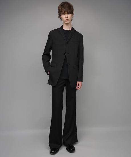 SLUB TWEED JACKET/BLACK