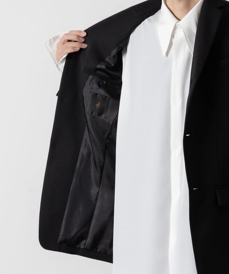 SLUB TWEED JACKET/BLACK