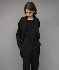 ONE BUTTON DEEP V-ZONE JACKET / BLACK