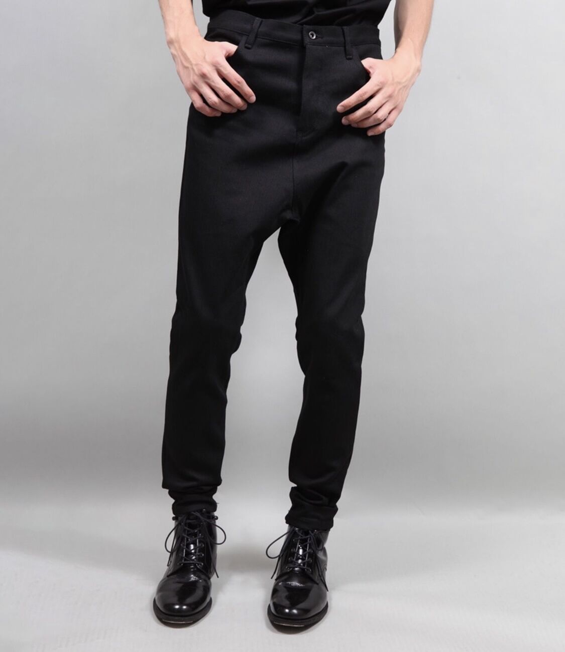 STRETCH DENIM SARROUEL PANTS/BLACK | ato online