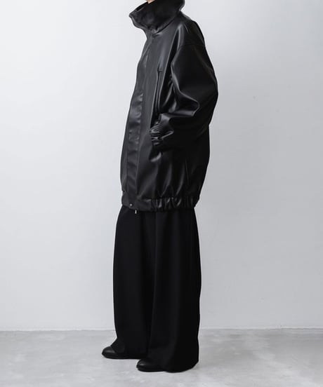 SYNTHETIC LEATHER BLOUSON/BLACK