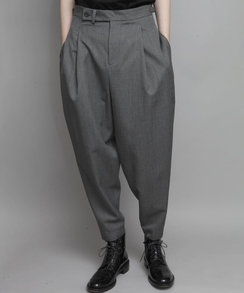 WOOL 2TACK TAPERD PANTS/GRAY | ato AOYAMA