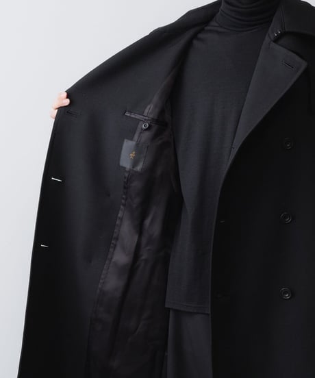 NEW WOOL TRENCH COAT/BLACK