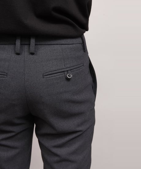 VINTAGE WOOL TAPERED PANTS/D.GRAY