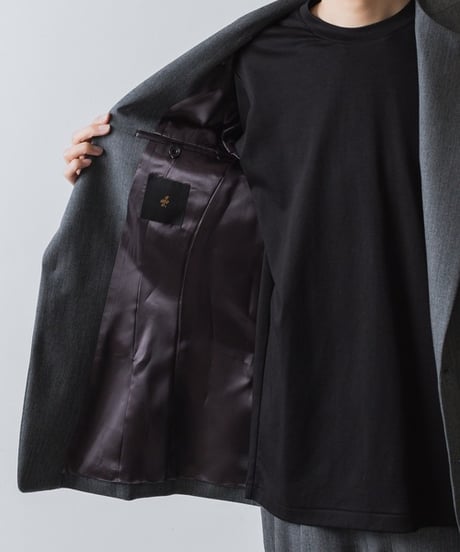LAPEL BUTTONED JACKET/GRAY