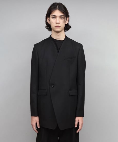 asymmetry double jacket/BLACK