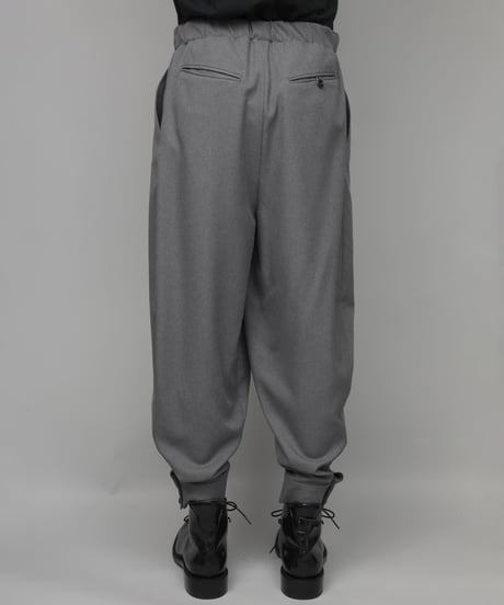 RECYCLE POLYESTER CUFFS PANTS/GRAY