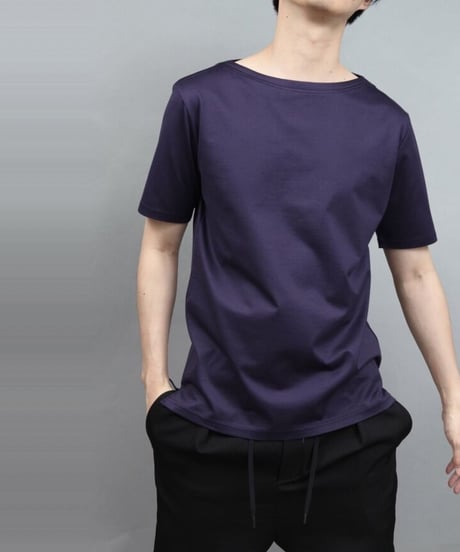 60/2 T-CLOTH BOAT NECK T-SHIRT/PURPLE
