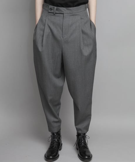 WOOL 2TACK TAPERD PANTS/GRAY