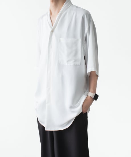 DRAPE COLLAR SHIRTS 09(WHT)