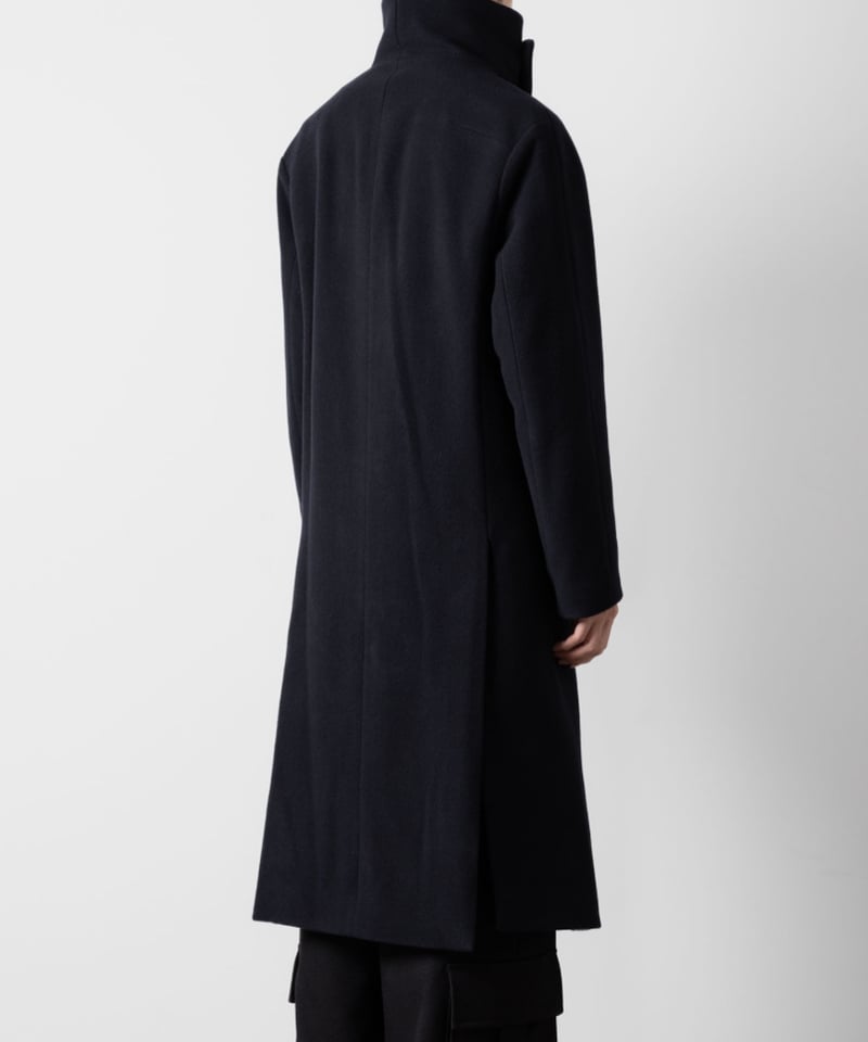 STAND COLLAR COAT/NAVY | ato AOYAMA STAND COLLAR COAT/NAVY | ato AOYAMA