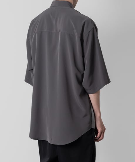 Crepe de Chine half sleeve shirts/GRAY