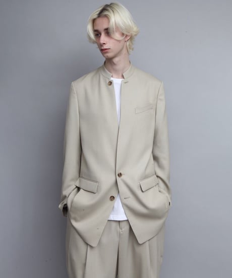 MAO COLLAR JACKET/L.BEIGE