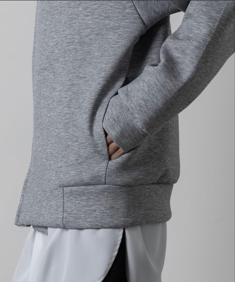 OVERSIZED  ZIP HOODIE/GRAY
