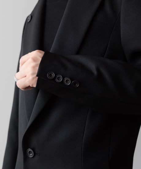 LAPEL BUTTONED JACKET/BLACK