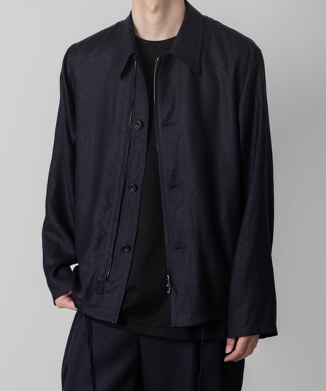 SLUB YARN SHIRTS-BLOUSON/NAVY