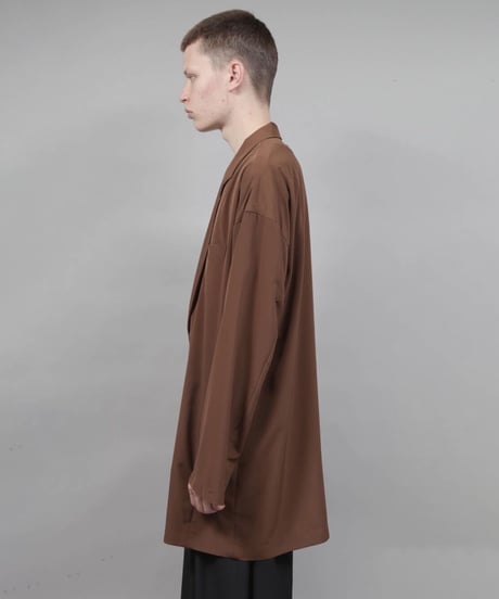 minimal shirt jacket/BROWN