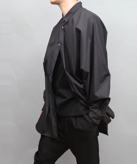 DOLMAN SLEEVE BIG SILHOUETTE SHIRT/BLACK