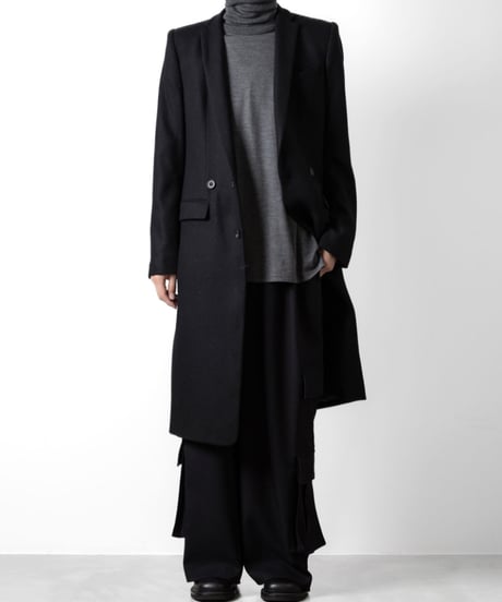 DOUBLE POCKET WIDE PANTS/BLACK