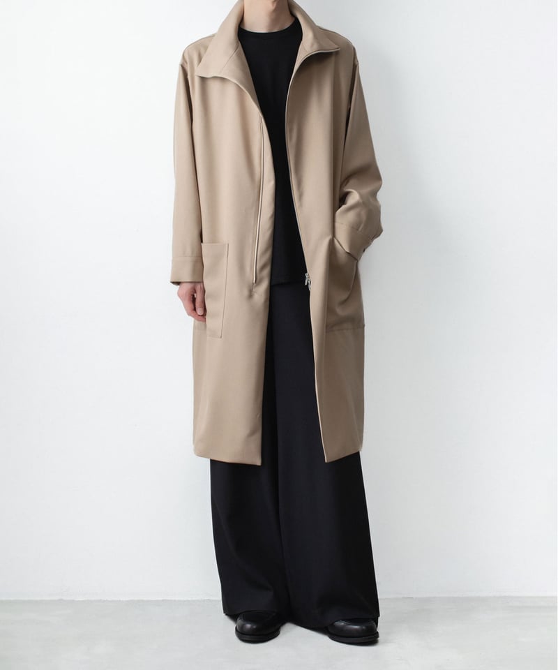 RECYCLE POLYESTER STAND COLLAR COAT | ato onlin