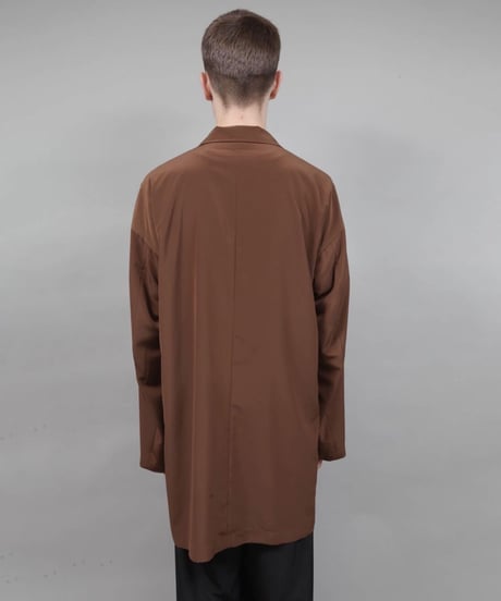 minimal shirt jacket/BROWN