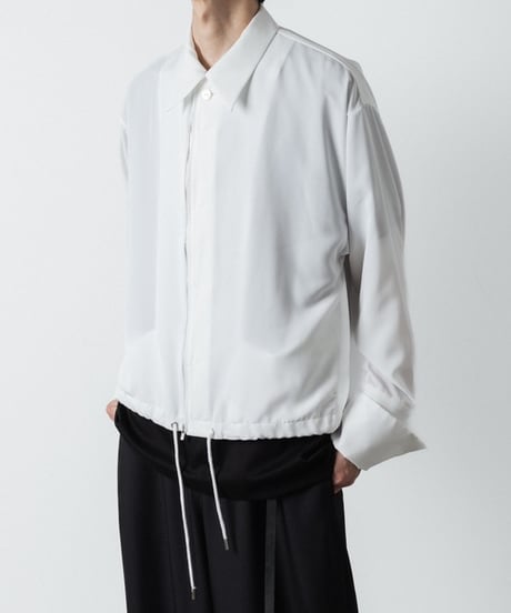 DOUBLE CUFFS ZIP SHIRT/WHITE