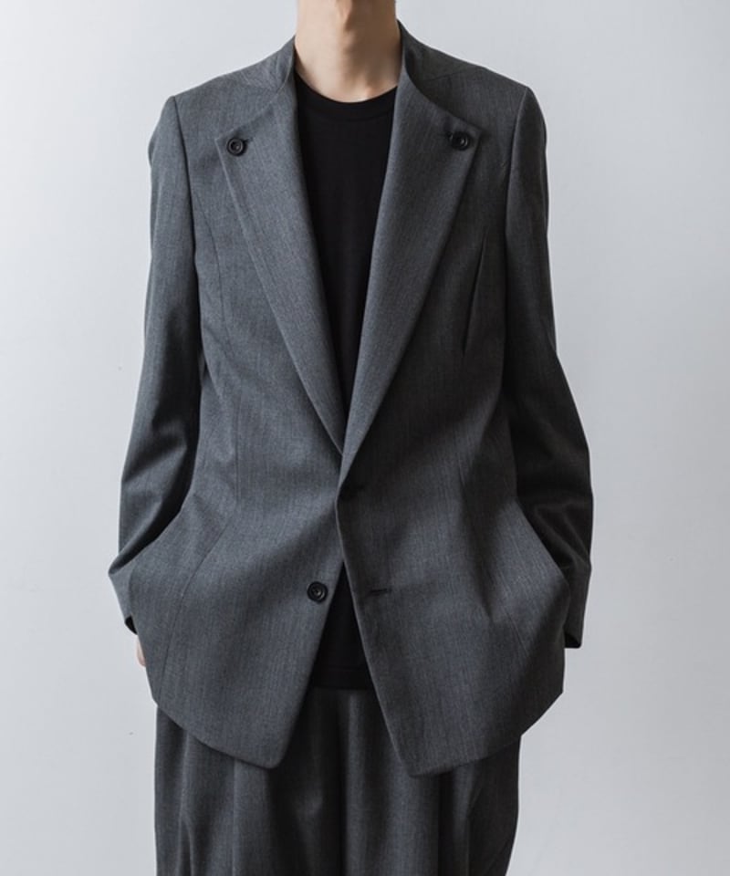 LAPEL BUTTONED JACKET/GRAY | ato AOYAMA