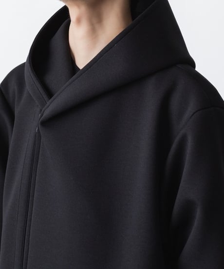 OVERSIZED AIR CUSHION ZIP HOODIE/BLACK